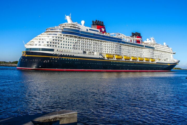 Disney Wish cruise ship at Port Canaveral, Florida