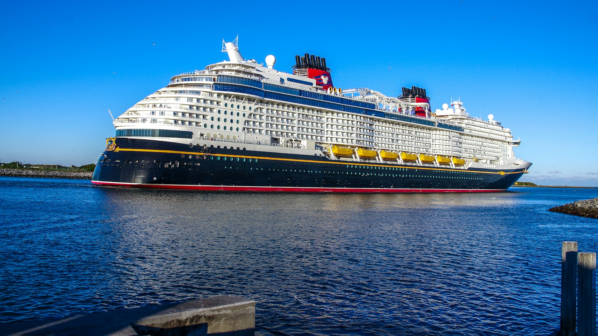 Disney Wish cruise ship at Port Canaveral, Florida