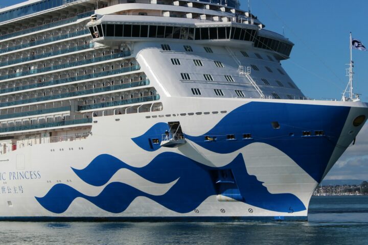 Bow of Majestic Princess with the sea witch livery
