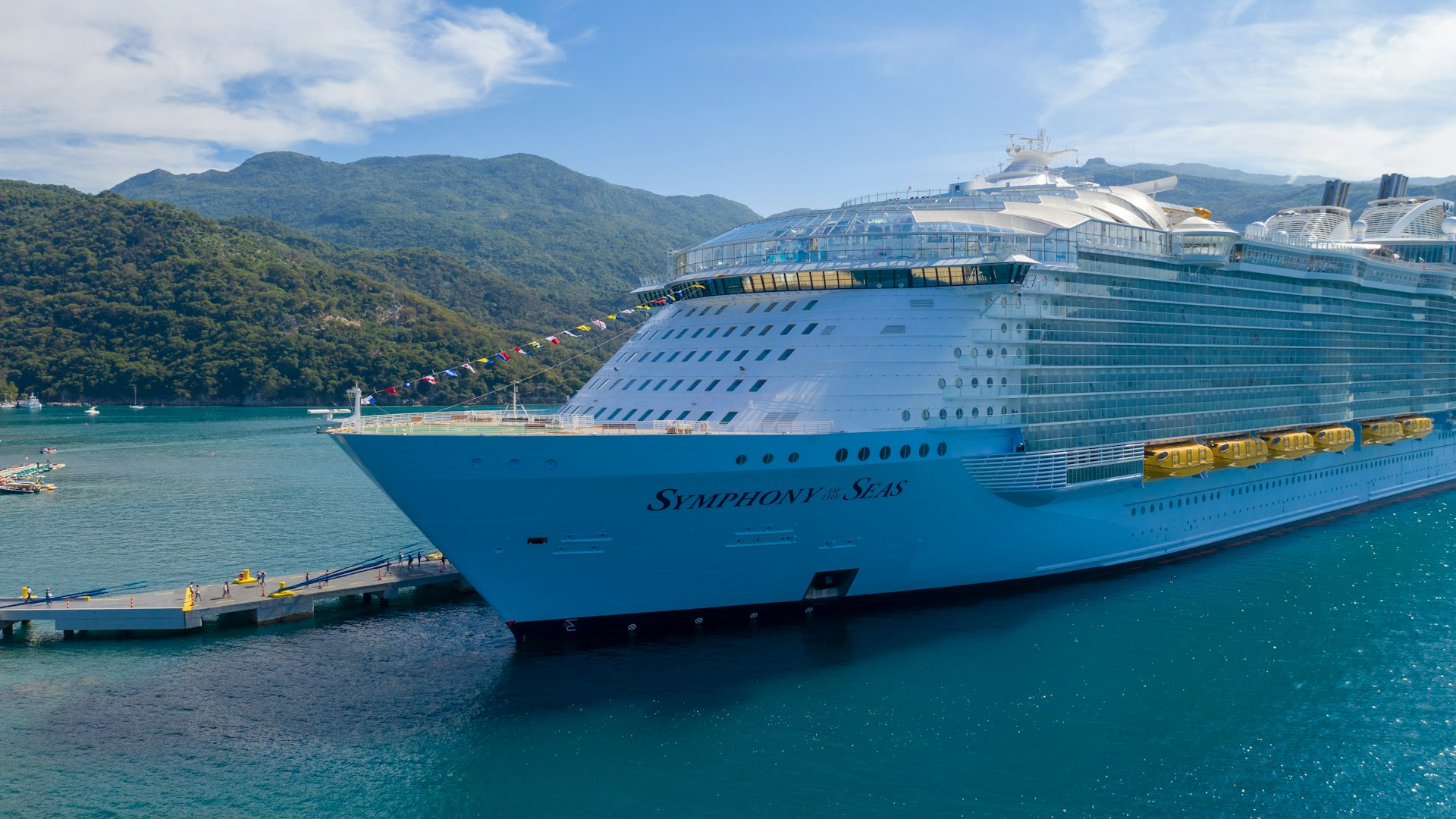 Symphony of the Seas docked at Labadee, Haiti